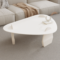 Nouvelle table basse triangulaire irrégulière en verre trempé dépoli pour petit appartement et salon