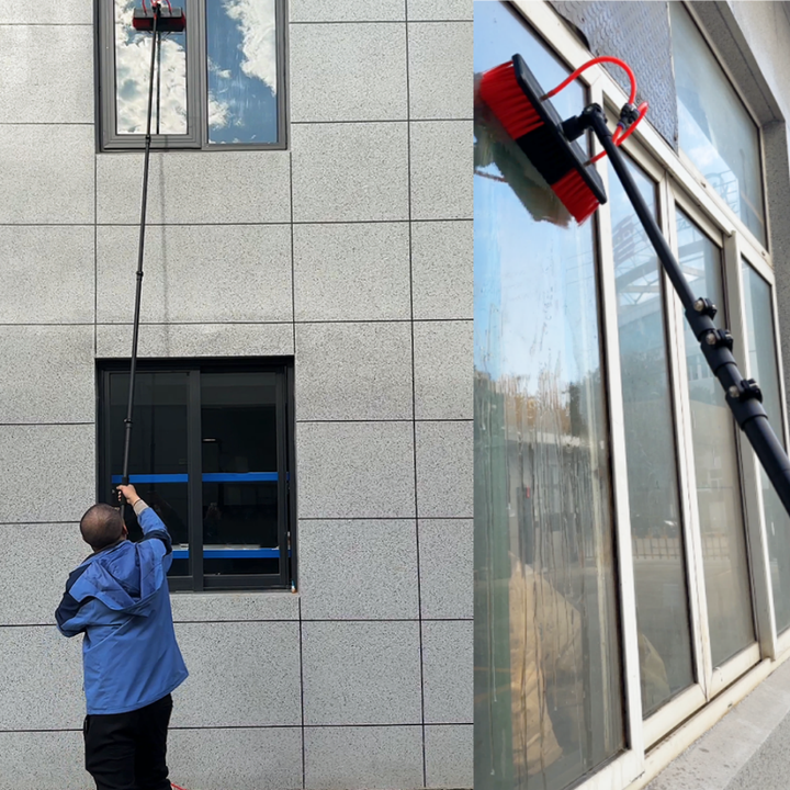 Customized Aluminum Telescopic Solar Panel Cleaning Brush Water Fed ...