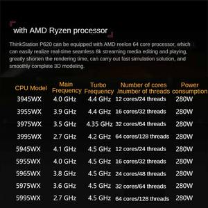 En stock, station de travail graphique <span class=keywords><strong>Lenovo</strong></span> <span class=keywords><strong>Thinkstation</strong></span> <span class=keywords><strong>P620</strong></span> Tower, processeur AMD Ryzen, montage vidéo et analyse énergétique, ordinateur de bureau - Product Image 3