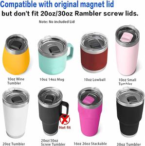 Couvercle coulissant magnétique 20oz pour gobelet, nouveau couvercle de remplacement en plastique écologique pour gobelet de voiture, plaque à pousser magnétique pour gobelet isotherme - Product Image 5