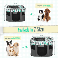 Tente de chenil de sport pliable pour animaux de compagnie à fermeture éclair haute dureté