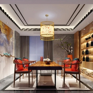 Nouvelle suspension de style chinois pour salle à manger, chambre privée d'hôtel, stand, avec projecteur inférieur - Product Image 4