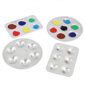 Paleta de Acuarela Metálica Plateada de 6 Compartimentos FOSKA, Resistente, para Artistas, Pintores Profesionales, Amantes de la Pintura, Estudiantes de Arte y Profesores - Product Image 1