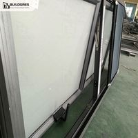 Fenêtre coulissante horizontale en aluminium sur mesure avec moustiquaire pour balcon de maison