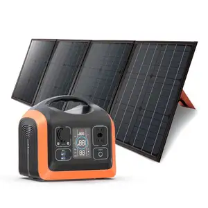 500W carga de respaldo al aire libre 48V batería de iones de litio generador portátil 110V estación de energía 600W camping solar con paneles solares