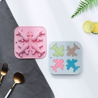 Chambre petit avion en forme de bac à glace en Silicone moule outil de cuisson carré réutilisable pour bricolage gâteau chocolat et savon décorations