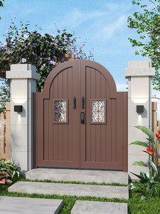 Cancello da Giardino a <span class=keywords><strong>Doppia</strong></span> <span class=keywords><strong>Anta</strong></span> in Stile Francese Minguting in Lega di Alluminio, Finitura Verniciata a Forno, Garanzia di 3 Anni, per Ville Esterne - Product Image 4