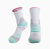 Chaussettes de basketball pour hommes avec semelle en tissu éponge, mi-mollet, respirantes, pour la course et le sport, antidérapantes, absorbant la transpiration, chaussettes de performance