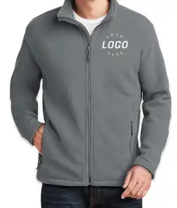 Флисовый джемпер с логотипом на заказ, мягкая зимняя куртка с полной молнией, Мужская Уличная флисовая куртка на заказ, флисовая куртка на заказ