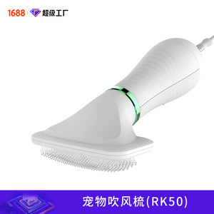 Cepillo soplador 2 en 1 para mascotas, para perros y gatos, con función de secado, de plástico, estilo simple, 110-240V, recargable. - Product Image 3