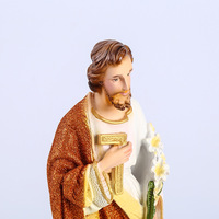 Figurine en résine Joseph de 30 cm, statue artisanale pour meuble TV ou table, Chine, Noël/Fête du Printemps