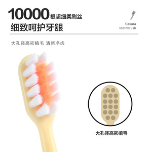 Cepillo de Dientes Sakura Cloud Soft 10000, Cepillo de Dientes Manual de Nylon Suave para Adultos, Uso Doméstico, Empaquetado Individualmente - Product Image 5
