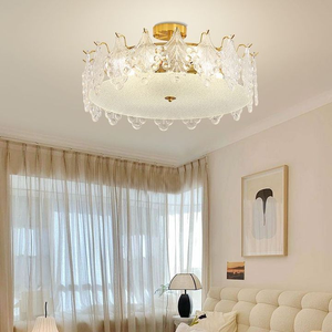 Luces de techo de cristal nórdicas modernas, diseño contemporáneo con techos altos, gran oferta para el hogar, oficina, base de hierro, clasificación IP44 - Product Image 3