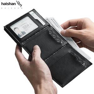 <span class=keywords><strong>Porte</strong></span>-cartes magnétique en PU avec poche à <span class=keywords><strong>monnaie</strong></span>, blocage RFID, portefeuille pop-up professionnel pour hommes - Product Image 4