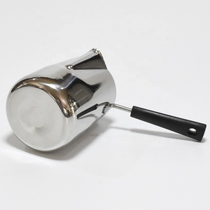 Cafetière turque en acier inoxydable 304 600ml pichet à <span class=keywords><strong>lait</strong></span> <span class=keywords><strong>Barista</strong></span> cafetière argentée avec poignée - Product Image 5