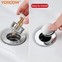Tapón Universal para Lavabo de Baño con Recolector de Pelo, Tapón Antiobstrucciones para Bañera, Filtro de Drenaje para Lavabo, Moderno, 90g