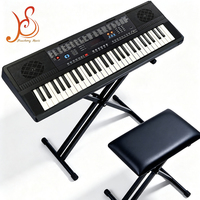 Teclado Electrónico HUASHENG de 54 Teclas, 100 Timbres, 100 Ritmos, Reproductor USB SD MP3, Control de Volumen y Tempo, Aprendizaje Musical para Principiantes