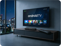 Lecteur Multimédia Facile 2026 WiFi5 OTT 4K Noir STB 1GB+8GB Quad Core Android 9.0 Boîtier TV Télécommande Vocale BT HDR/H265 Garantie 12 Mois