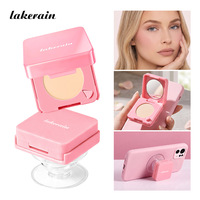 Poudre compacte Lakerain Mini, finition mate, poudre minérale pressée finement moulée, longue tenue, pour tous types de peau
