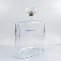 Bouteille en verre vide personnalisable avec logo pour spiritueux, 700 ml, pour bar, fête, mariage, vente en gros, avec échantillon gratuit