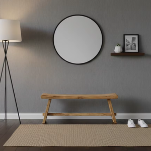 Banco de madera Ryu hecho de madera natural maciza con un diseño de vetas único, perfecto para espacios modernos, rústicos y minimalistas. - Product Image 4