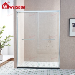 Weisdon fabbrica diretta 8mm incorniciata in lega di alluminio <span class=keywords><strong>doppia</strong></span> porta scorrevole in vetro temperato - Product Image 1