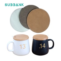 Sous-verres à sublimation en gros cercles et carrés Sous-verres à sublimation en cuir PU vierge