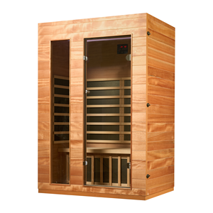 Sauna Infrarroja de Madera Hemlock para 2 Personas, Sala de Terapia de Spa Interior, Temperatura Ajustable de 68F a 149F, Panel de Control Inteligente LED - Product Image 2