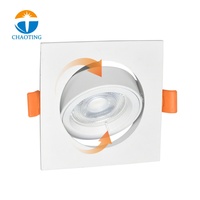Foco Empotrable de Techo de Alta Calidad con Ángulo Ajustable Marco para Foco GU10 Redondo o Cuadrado Downlight LED de Techo
