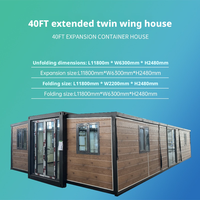 Maison mobile en acier préfabriquée extensible de 20 pieds avec toilettes, espaces de vie et bureaux pour usage résidentiel, bureautique et hôtelier