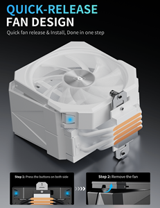 Ventilateur <span class=keywords><strong>CPU</strong></span> ARGB 120 mm upHere, refroidisseur <span class=keywords><strong>CPU</strong></span> RGB pour PC de jeu, compatible LGA1851, 1700, AM5, AM4, silencieux - Product Image 3