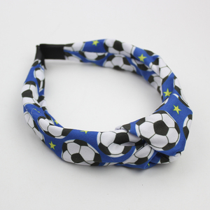 Mädchen Sport Weltmeister schaft Fußball Breit geknotetes Stirnband Fußballfeld Weiches Stoff Stirnband für Mädchen Frauen Haarschmuck - Product Image 6