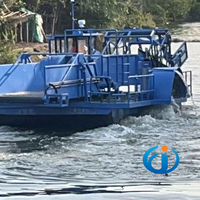 Nettoyeur de surface d'eau entièrement automatique pour les projets de nettoyage des rivières, des lacs et des mers, doté de composants principaux, boîte de vitesses, garantie d'un an
