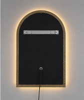 Miroir de salle de bain intelligent LED mural en aluminium au design moderne, commande tactile, pour salon et appartement, livraison directe d'usine