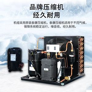 ชุดคอนเดนซิ่งยูนิต Tecumseh 1P 1.5P 2P 3HP 4HP คอมเพรสเซอร์แบบลูกสูบระบายความร้อนด้วยอากาศ อุปกรณ์ทำความเย็นสำหรับห้องเย็น - Product Image 5