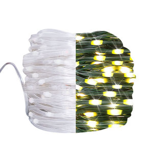 Guirnalda de Luces LED con Cable de Cobre, Impermeable IP68, 100m, Control Remoto, Funciona con Batería, Decoración Navideña para Jardín <span class=keywords><strong>Exterior</strong></span> - Product Image 2