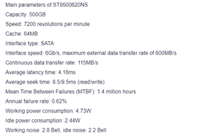 St9500620s उद्यम 500Gb <span class=keywords><strong>2</strong></span>.5-इंच Sata3 हार्ड ड्राइव 7200 - Product Image 2