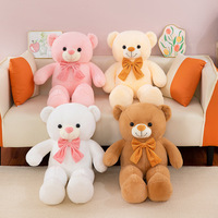 Ours en peluche avec nœud papillon et pull, ours câlin en forme de cœur, je t'aime, cadeau de la Saint-Valentin, cadeau d'anniversaire, rose, blanc, marron