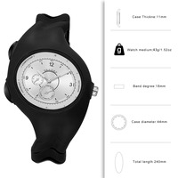 Montre-bracelet sport à quartz incurvée W230 Y2K pour homme, boîtier et bracelet mats, style hip-hop, décontractée, millénaire