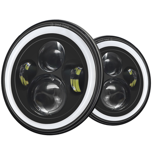 ไฟหน้า LED ขนาด 7 นิ้ว 6000K 8000 ลูเมนส์ สำหรับรถ Wrangler สำหรับมอเตอร์ไซค์ ไฟขับขี่ออฟโรด DRL H4 - Product Image 1