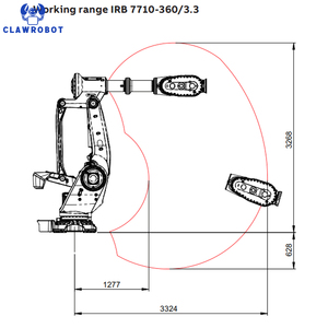 CLAWROBOT ABB 6-Axis 360kg Large Heavy Duty Robot for High-Payload Handling, <b>Palletizing</b>, Die Casting Rcara Robot arm Robatic - Product Image 2