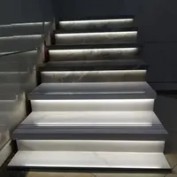 HILITE Глянцевая полноразмерная каррарская мраморная напольная фарфоровая плитка для лестницы, дизайн лестницы, плитка для лестницы