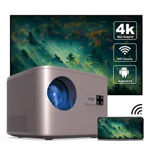 Yeni 5G Wifi Mini otomatik odaklama telefon lümen Lcd Hdr gerçek 150 inç lazer projektör Android 9.0 akıllı Tv 4K projektör