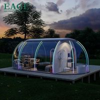 Tente Dôme Modulaire Autoportante en Polycarbonate avec Cadre en Aluminium, Nouveau Design Moderne, Porte Coulissante – Vente Chaude