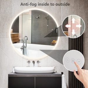 Moderno multifunzionale di forma rotonda a prova di acqua bagno specchio LED con Anti-appannamento - Product Image 4