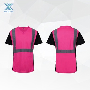 LX <span class=keywords><strong>hi</strong></span>-<span class=keywords><strong>vis</strong></span> phản quang T-Shirt mềm polyester chất liệu với biểu tượng tùy chỉnh in Up-to-Date màu hồng an toàn phản chiếu T-Shirt - Product Image 4