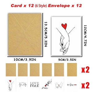 Tarjetas Minimalistas para el Día <span class=keywords><strong>de</strong></span> San Valentín, Tarjeta <span class=keywords><strong>de</strong></span> Felicitación Personalizable con Sobres, Tarjeta <span class=keywords><strong>de</strong></span> Aniversario para Enamorados, <span class=keywords><strong>Parejas</strong></span> y <span class=keywords><strong>Amigos</strong></span> - Product Image 6