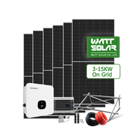 Sistem tenaga surya hibrida, 10kW 20kW 30kW kit energi surya Pv pada Grid untuk industri