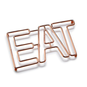 Salvamanteles de Cocina Contemporáneo Ecológico de Aluminio Color Oro Rosa - Product Image 1