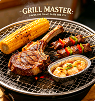 Grille de barbecue personnalisée OEM/ODM avec poignée pour la cuisson du poisson, de la viande et des légumes – Livraison rapide, offre spéciale